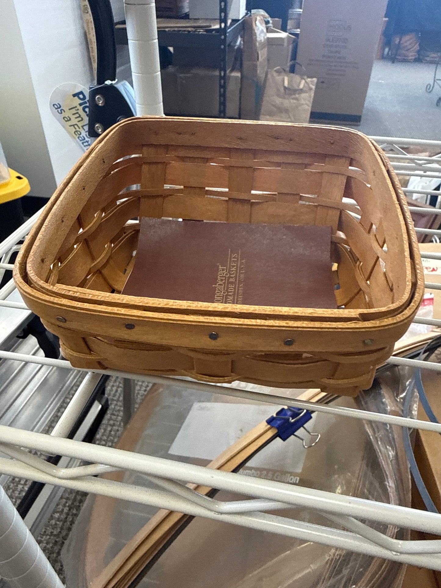 Longaberger sort and store business card basket