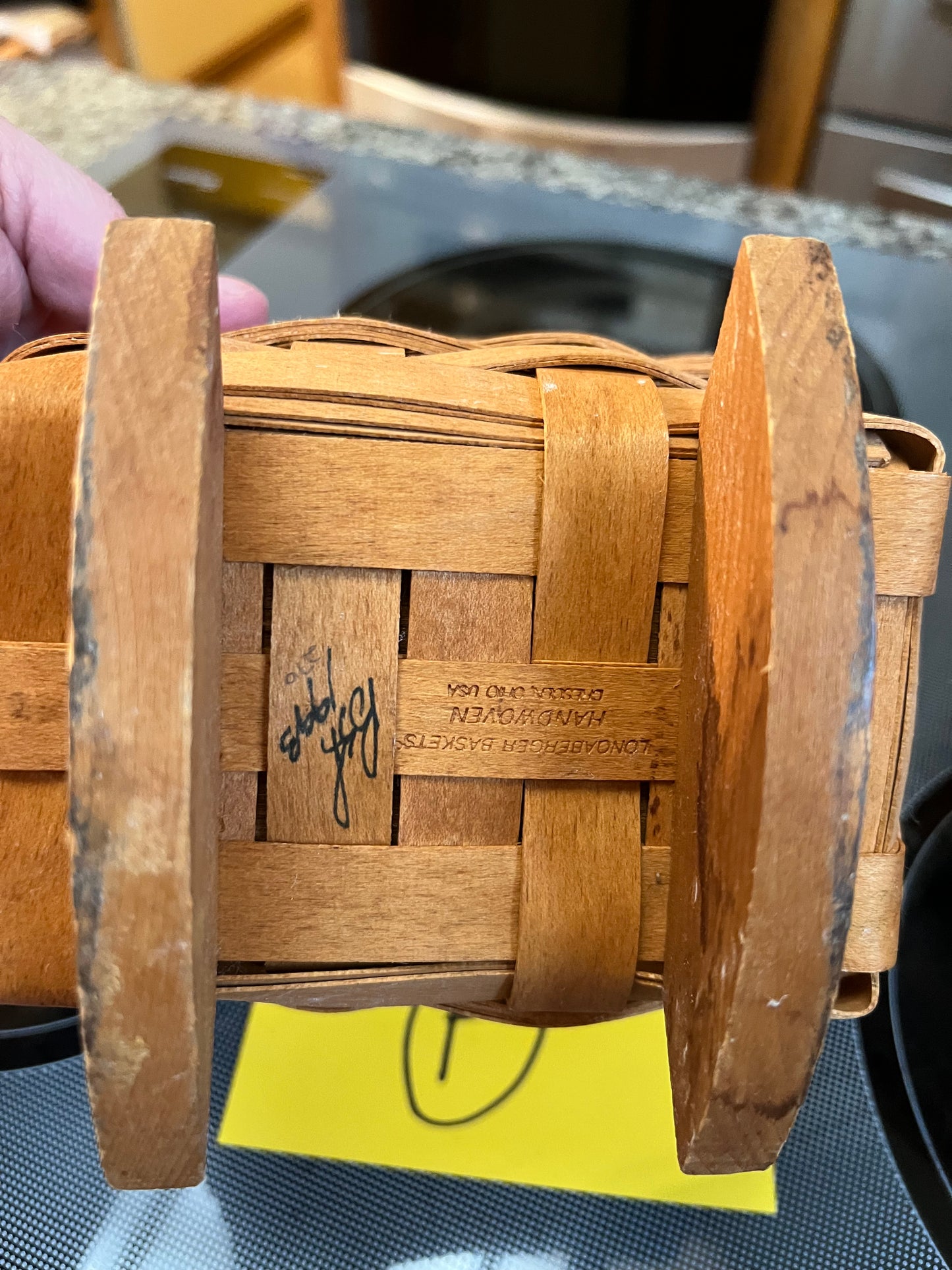 Longaberger mini cradle basket