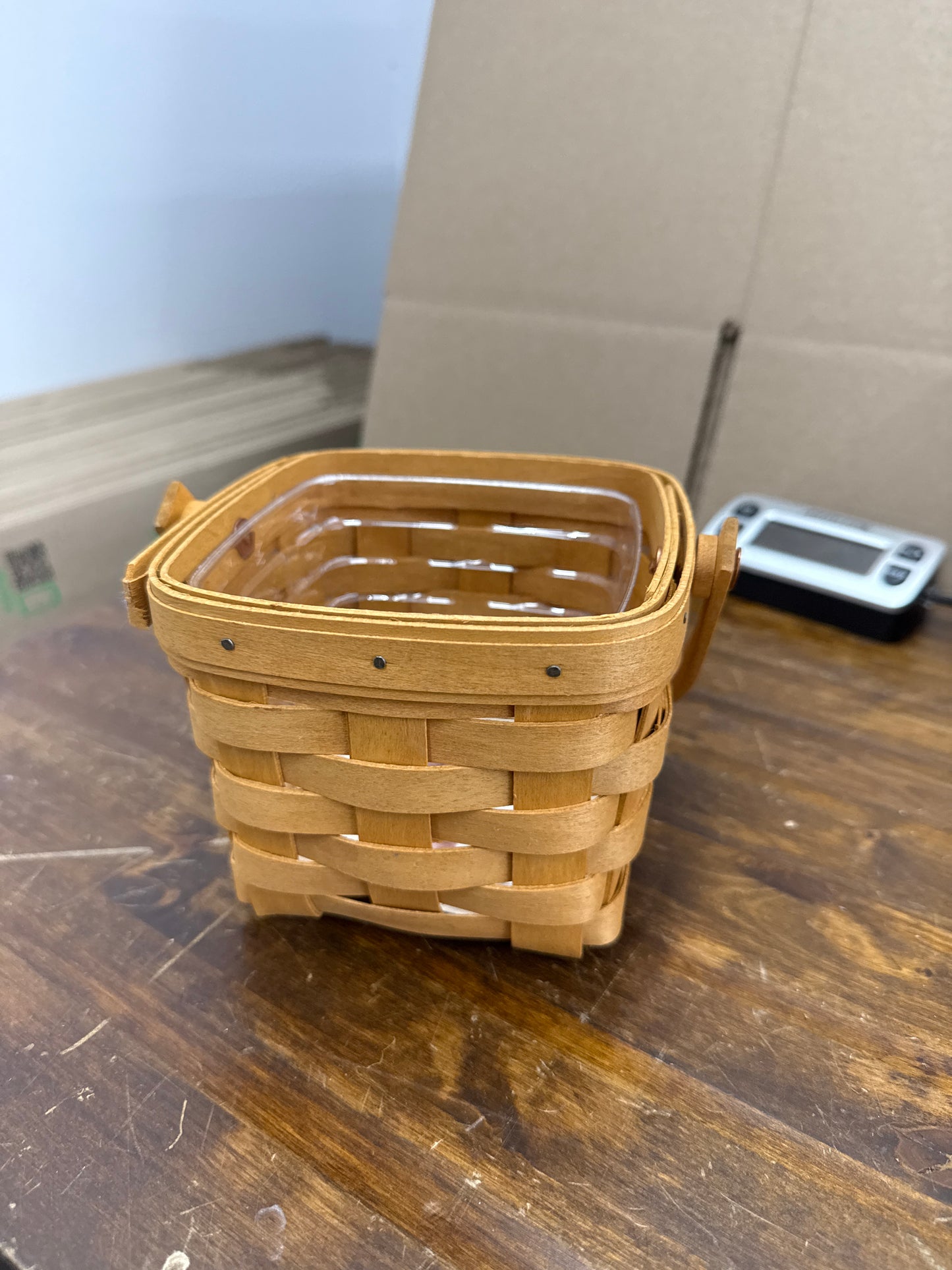 Longaberger teaspoon basket with protector