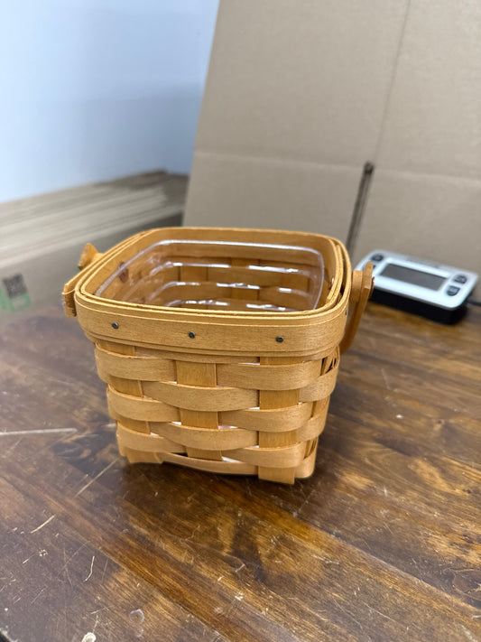 Longaberger teaspoon basket with protector