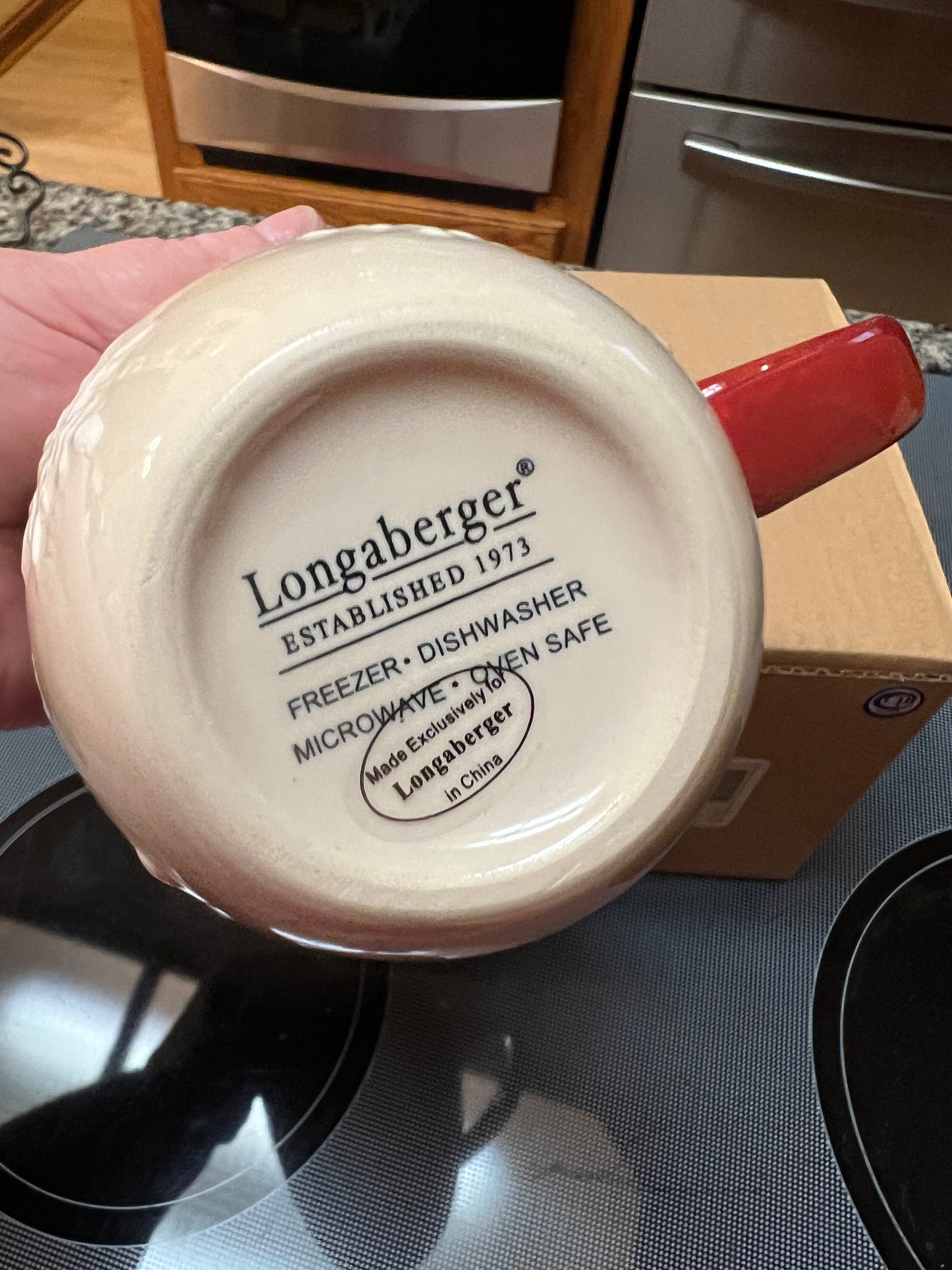 Longaberger snowflake jumbo mug