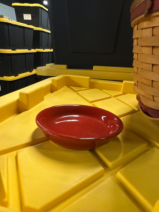 Longaberger flowerpot base in tomato