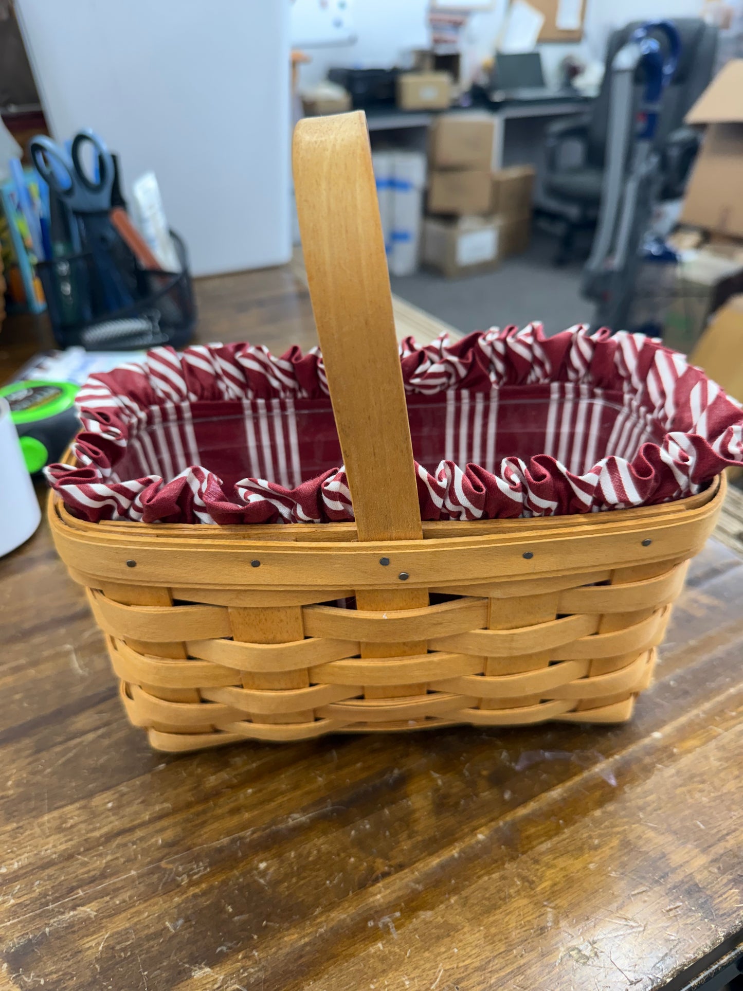 Longaberger candle basket with liner and protector