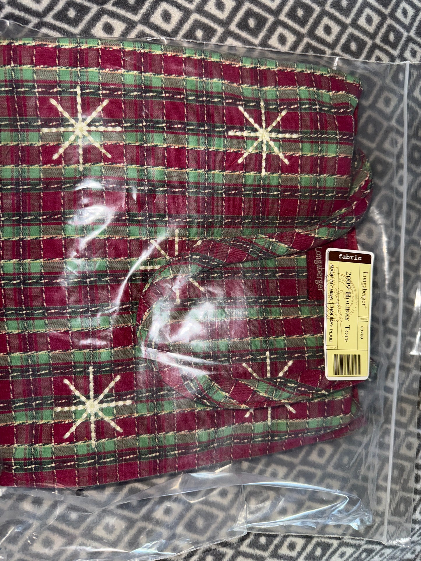 Longaberger 2009 holiday tote bag