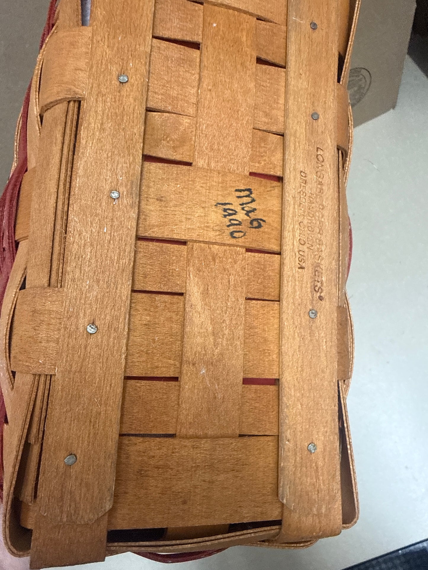 Longaberger gingerbread basket with liner and protector