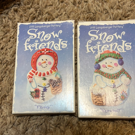 Longaberger snow friends cookie molds