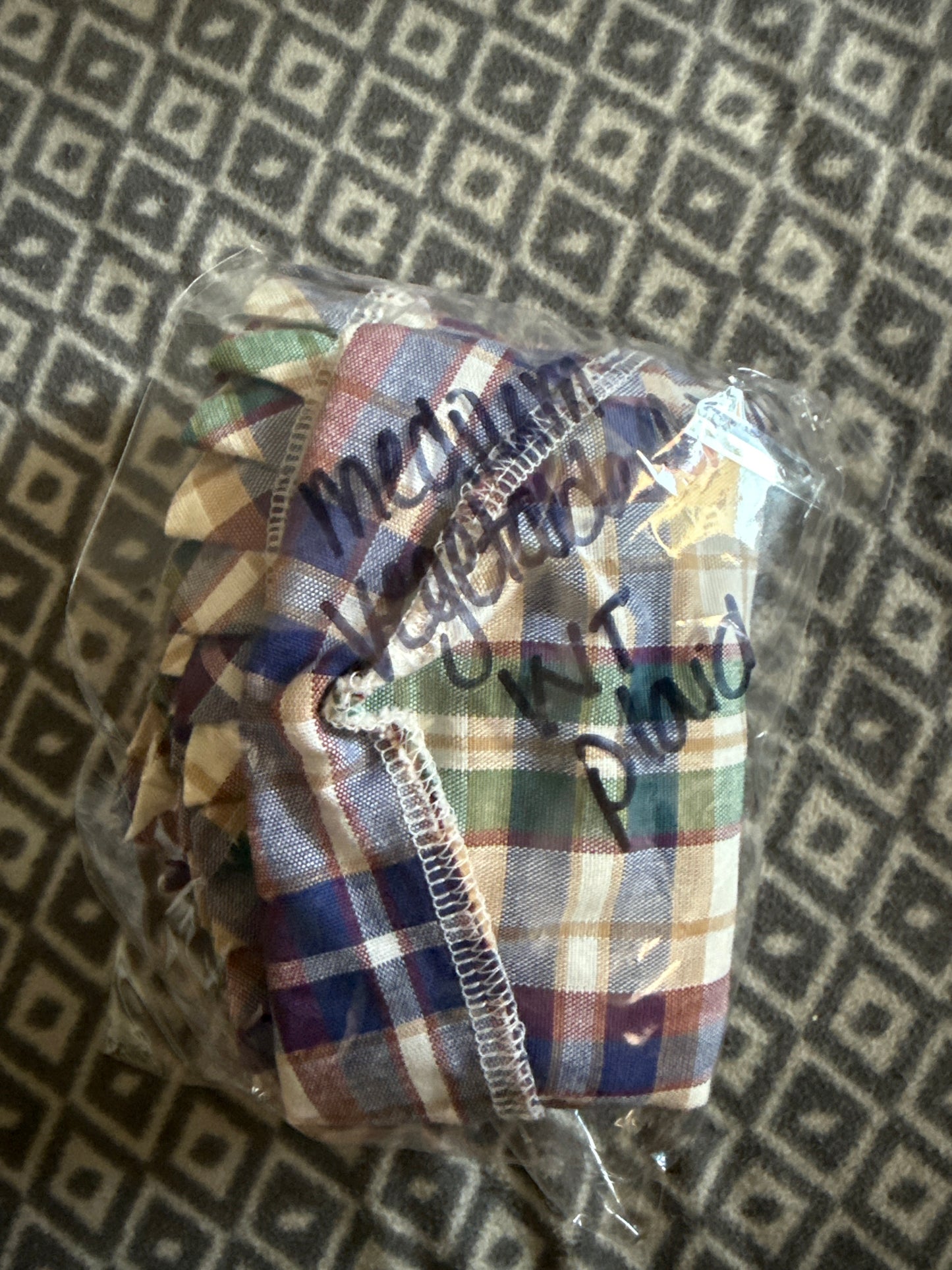 Longaberger Medium Vegetable Liner in Woven Traditions Plaid