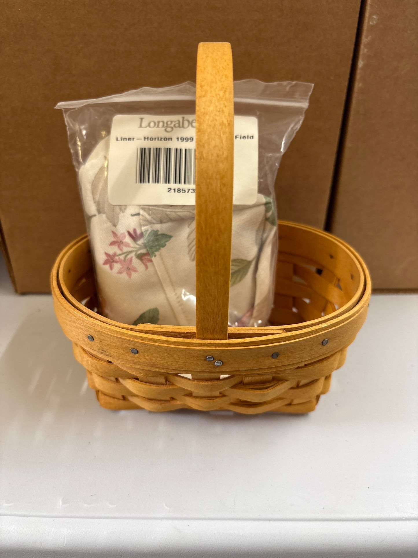 Longaberger 1999 Horizon of Hope Basket with liner and tie-on