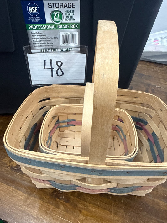 Longaberger pair of Easter baskets