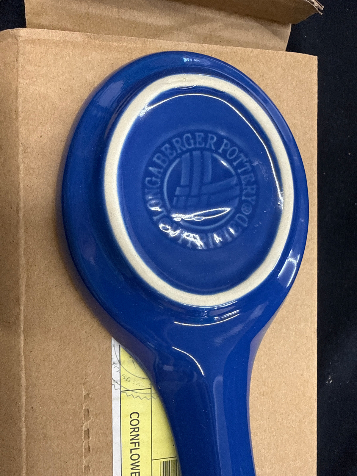 Longaberger cornflower spoon rest