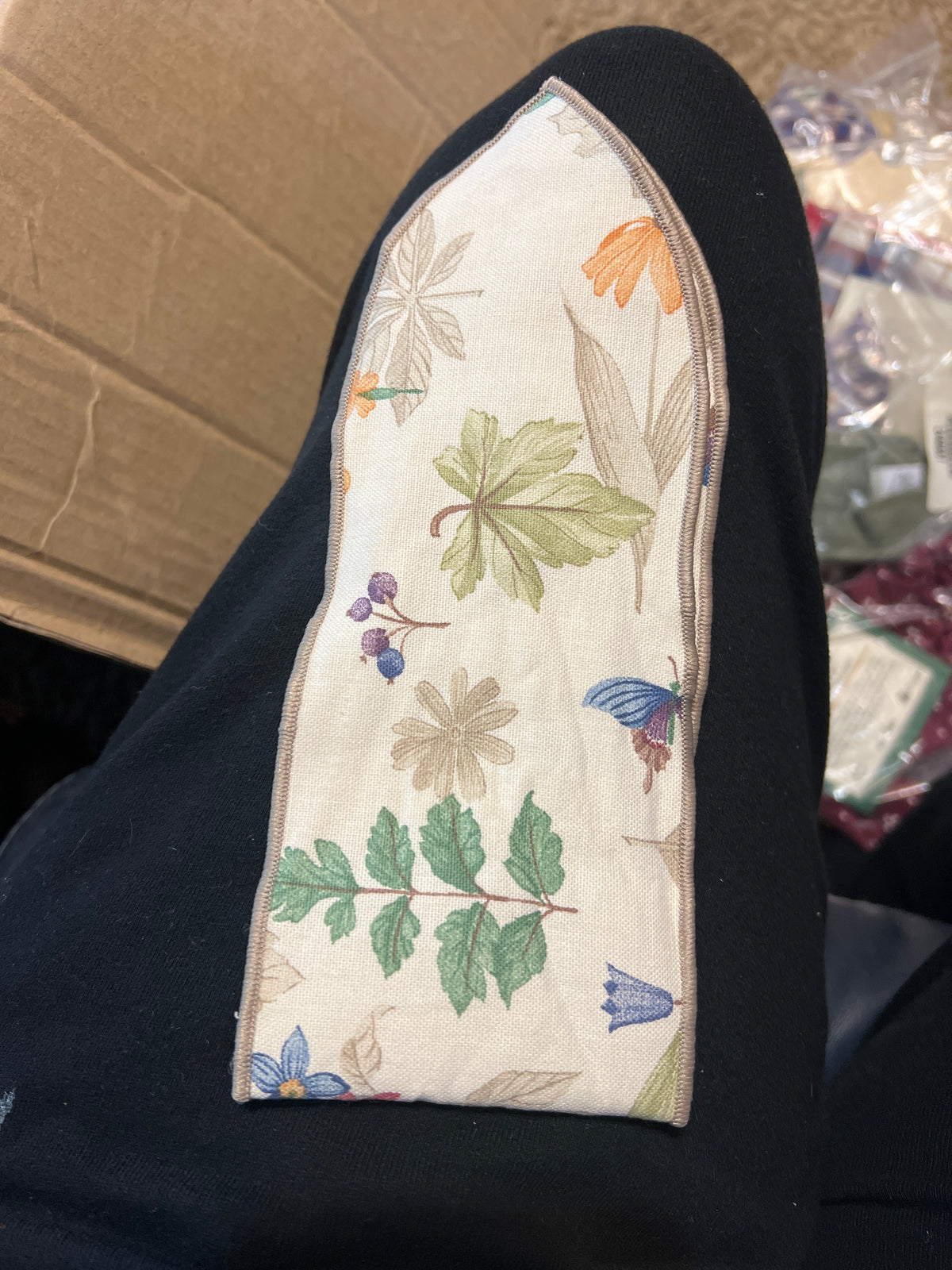 Longaberger Large Handle Tie In Botanical Fields