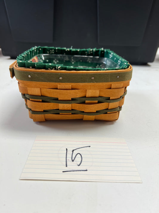 Longaberger medium berry basket with liner & protector