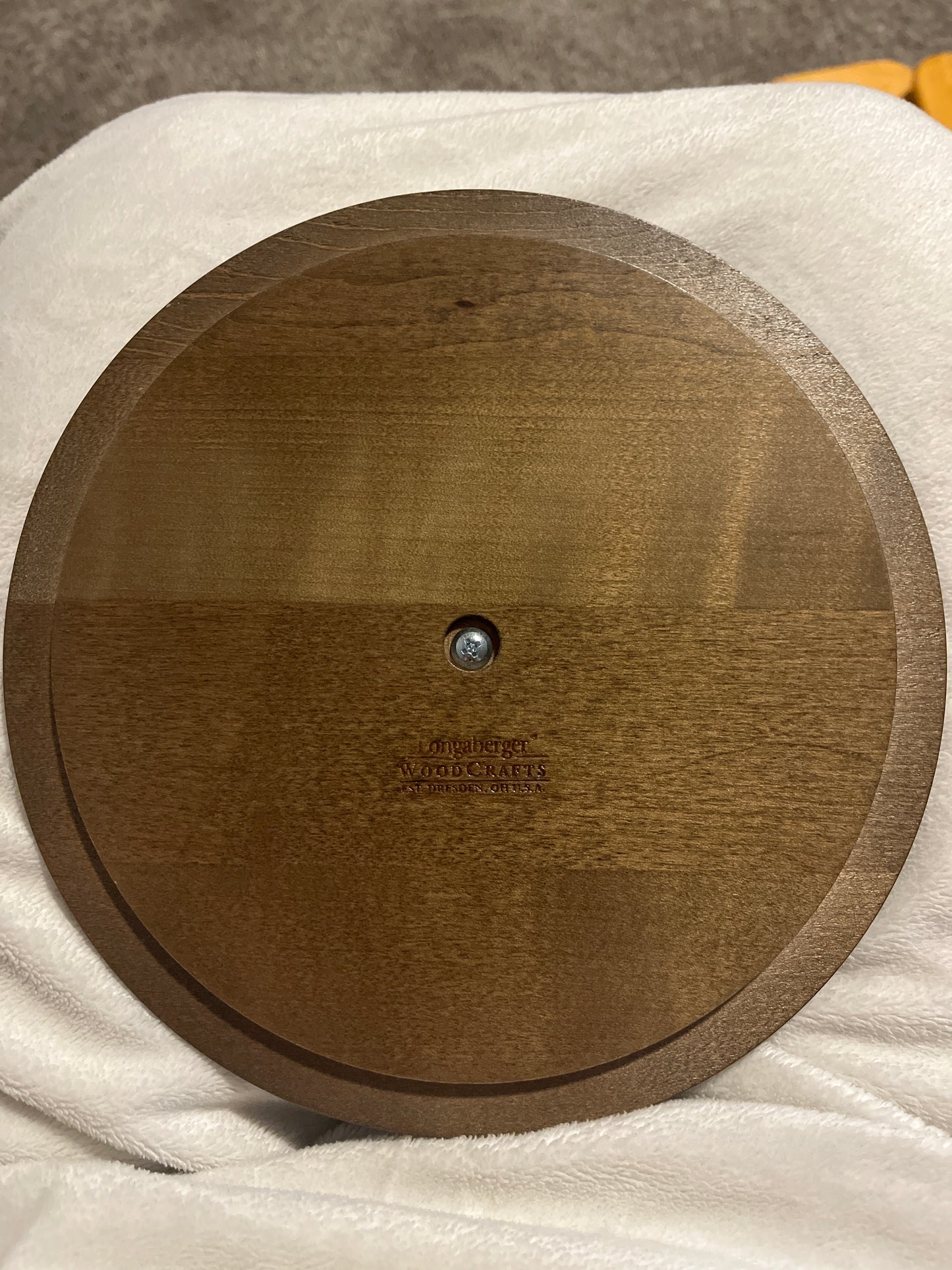 Longaberger 8.5” round lid - silver knob