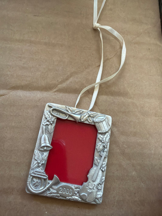 Longaberger 2003 mini pewter holiday frame
