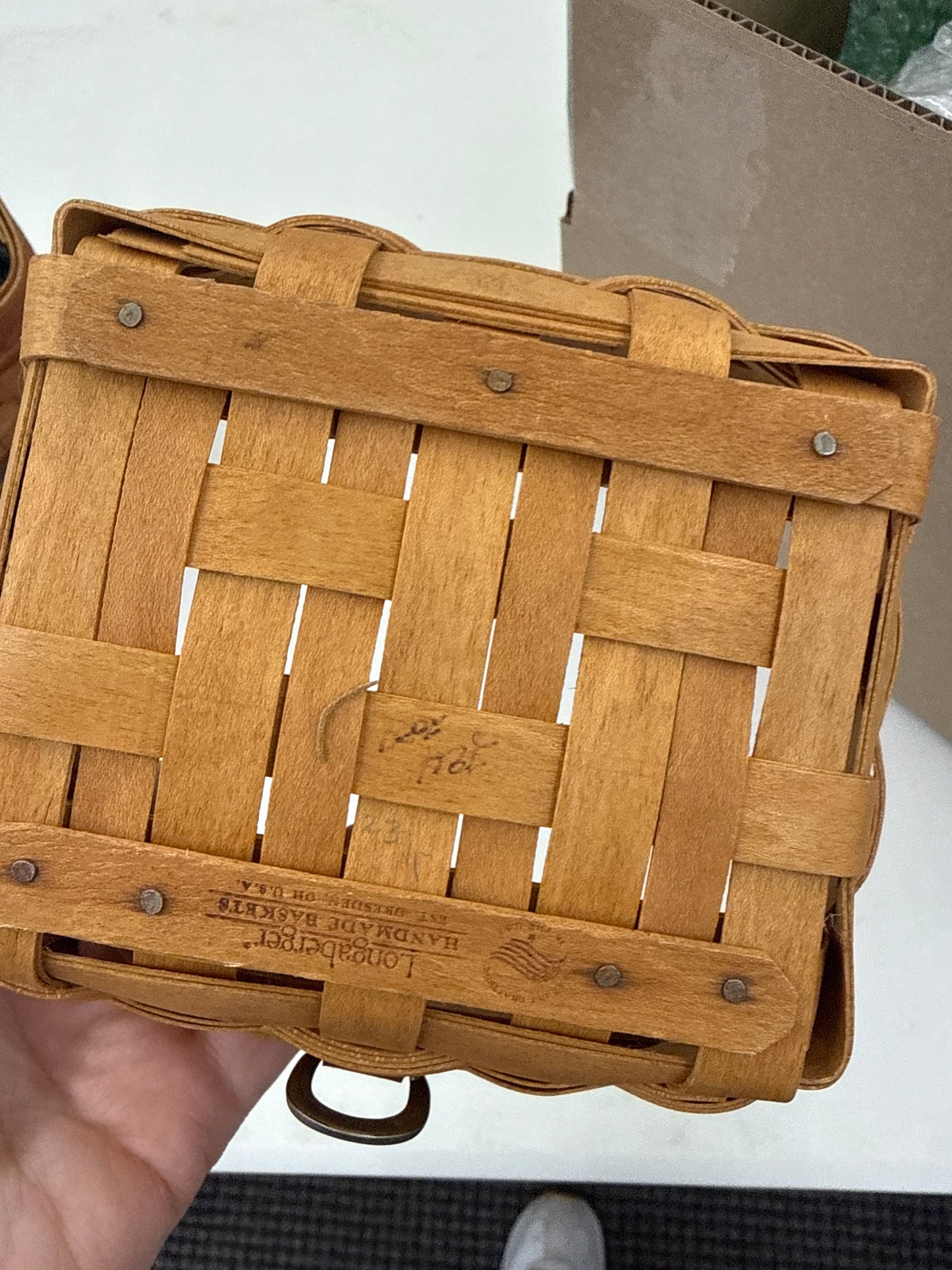 Longaberger sort and store business card basket