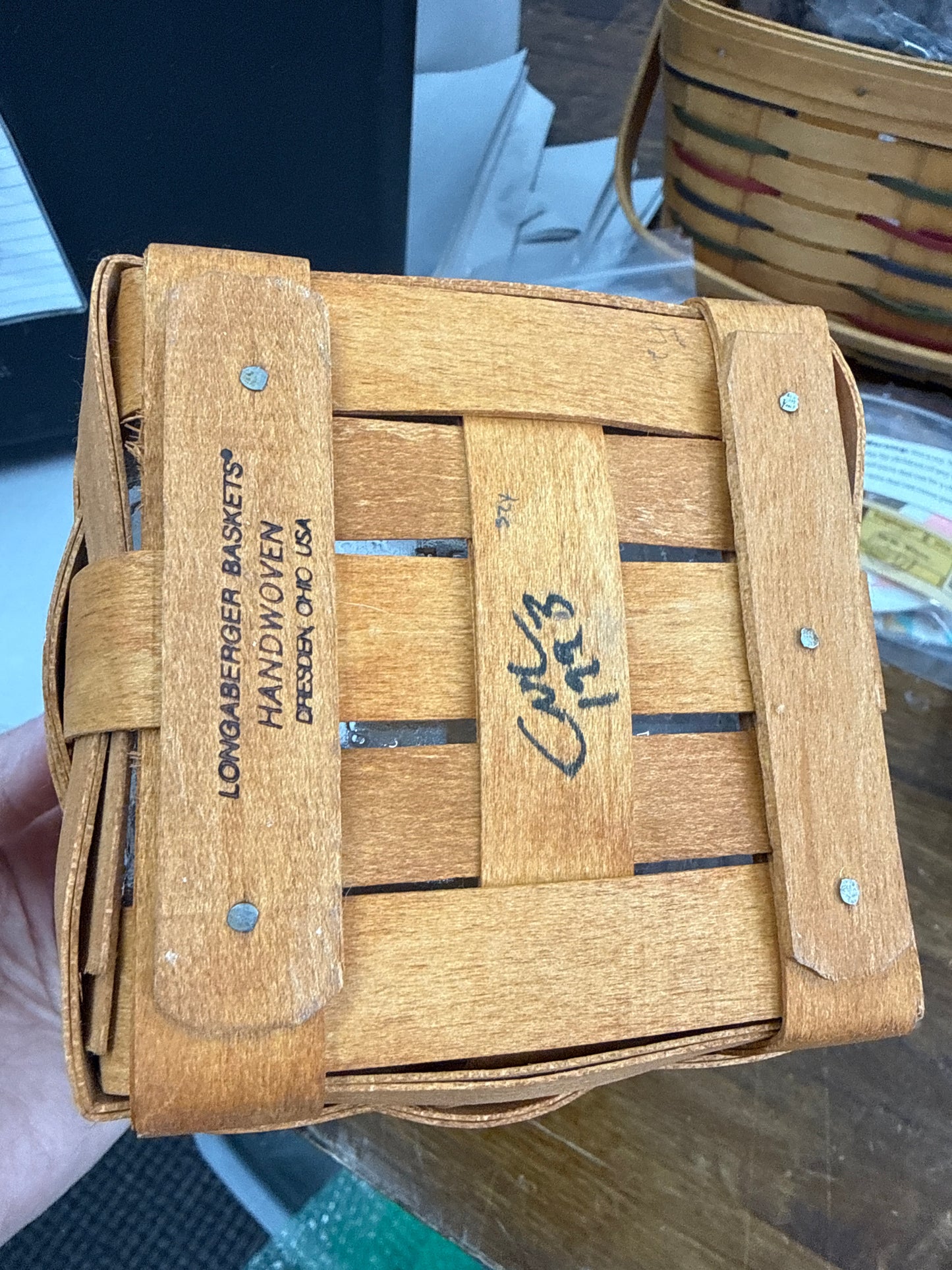 Longaberger small spoon basket with protector