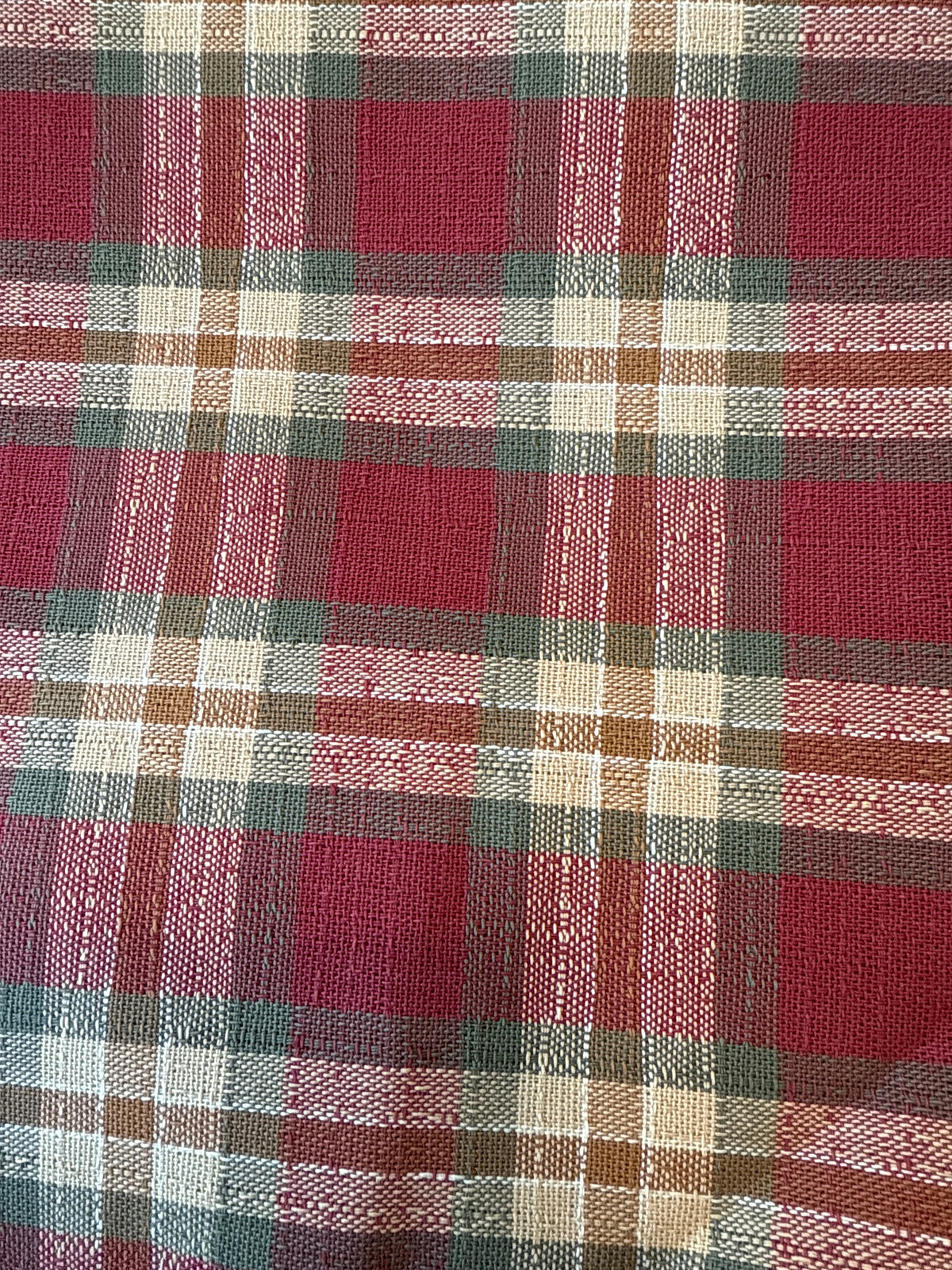 Longaberger orchard park plaid 36x36 fabric square