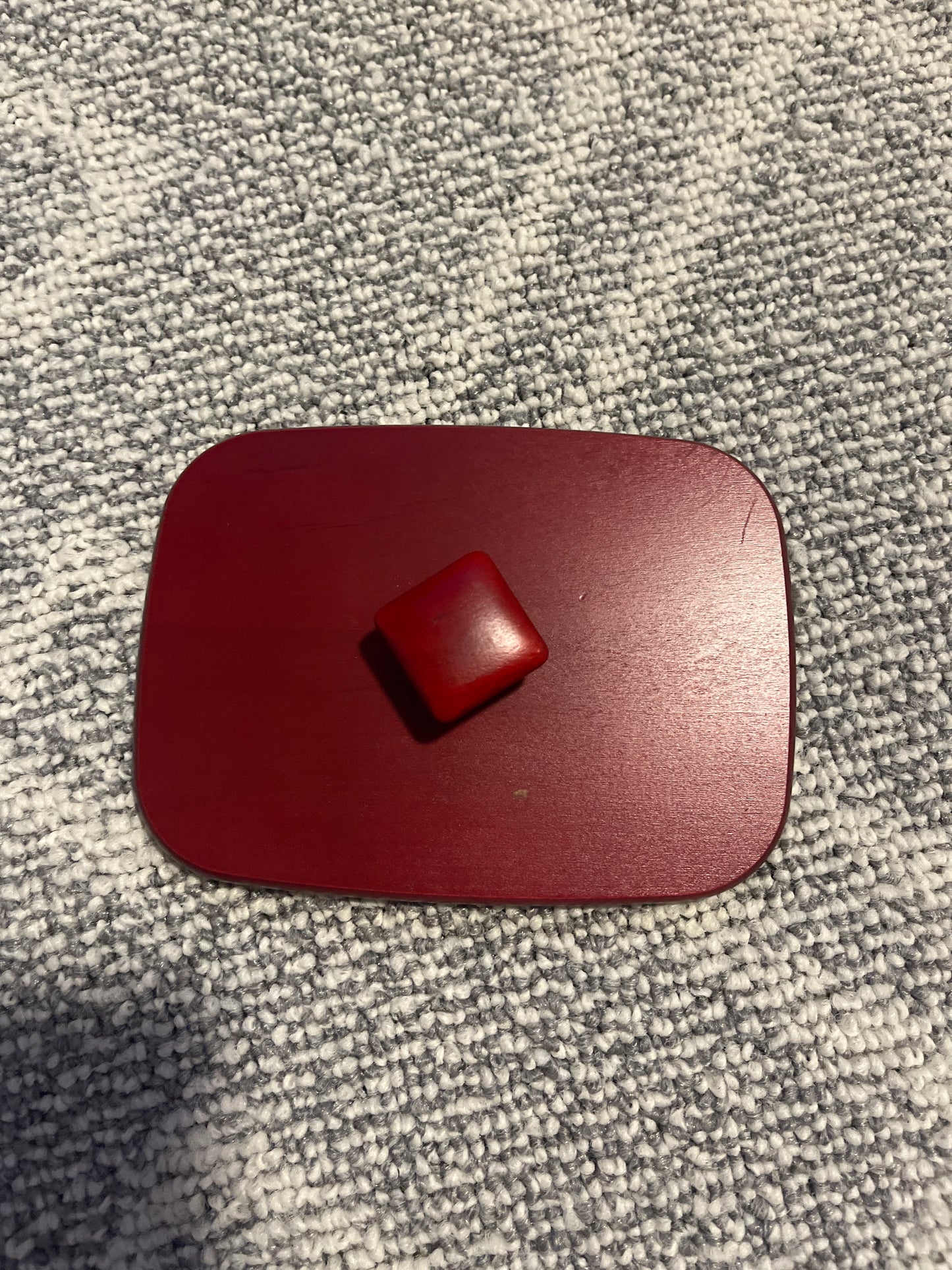 Longaberger 6.5”x4.75” rectangular lid red