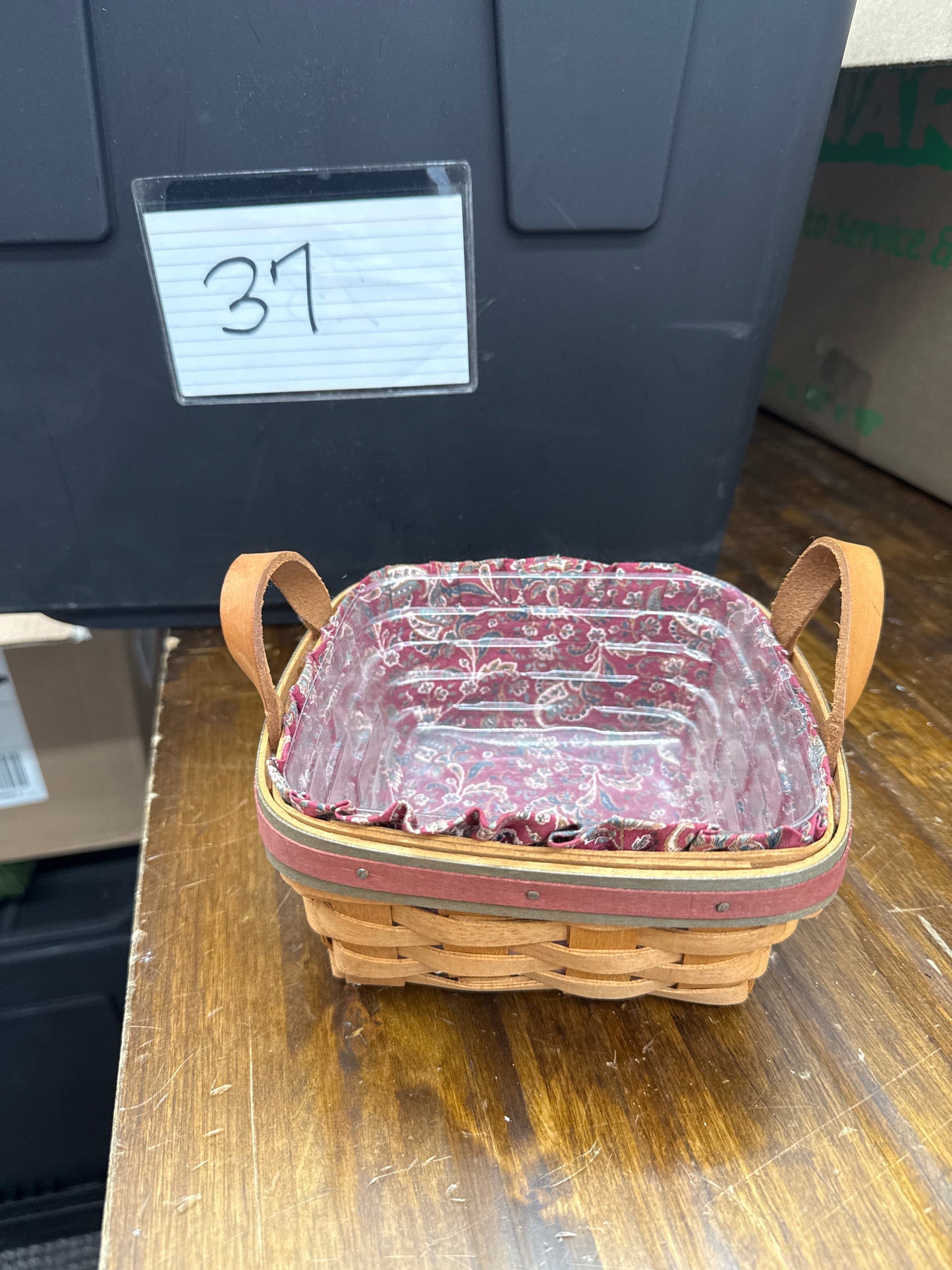 Longaberger small berry basket with liner and protector