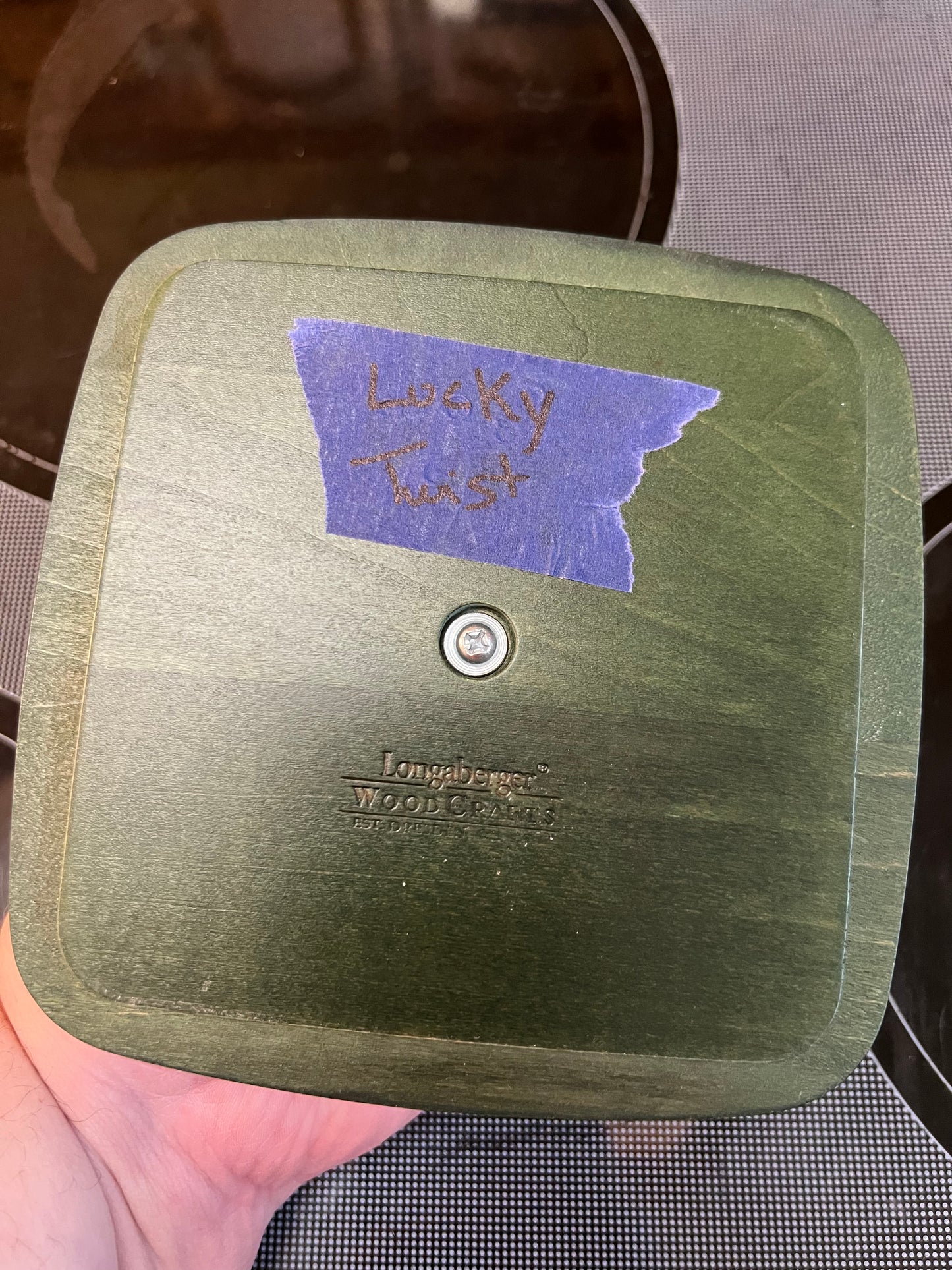 Longaberger lucky twist lid