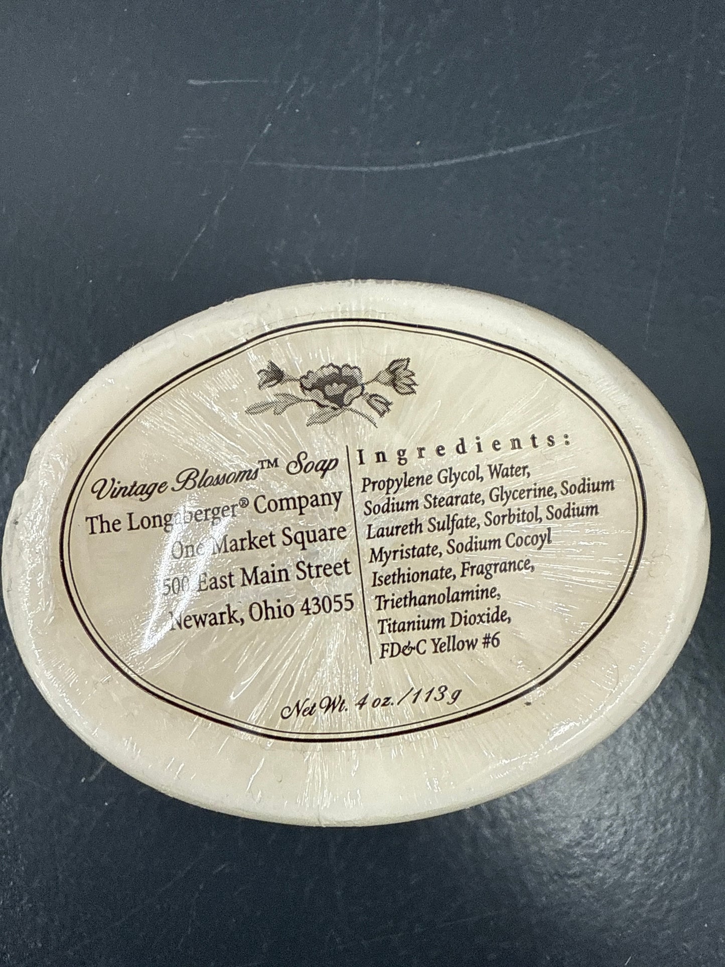 Longaberger vintage blossoms soap