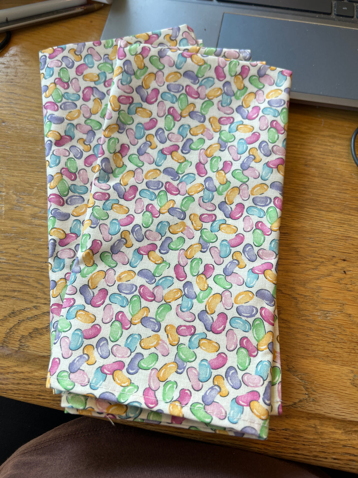 Longaberger set of napkins in jelly beans