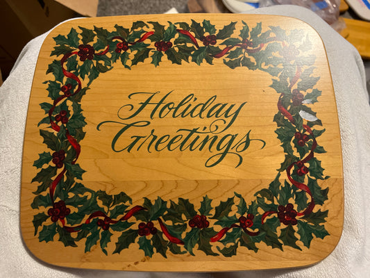 Longaberger Holiday Greetings lid