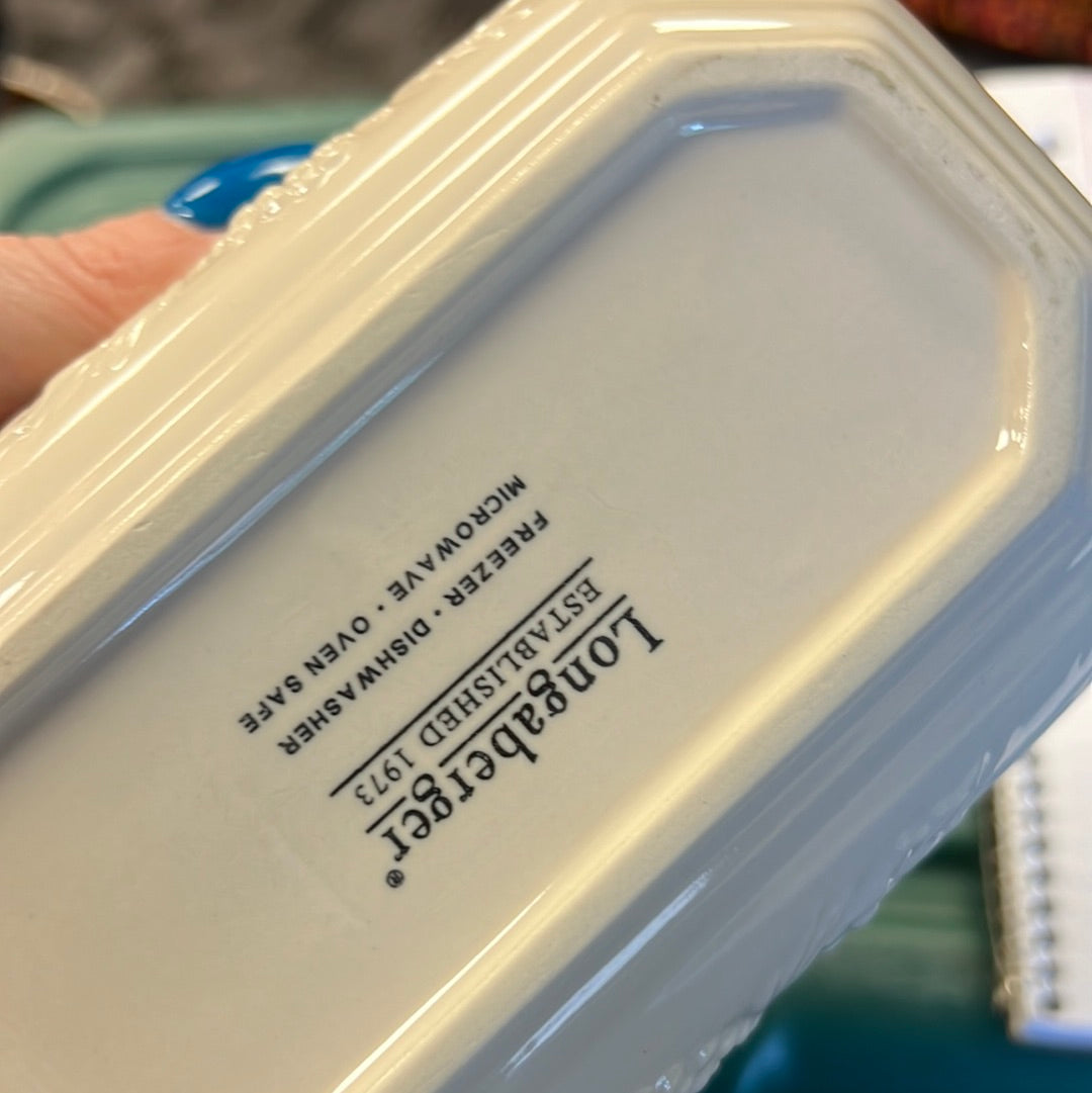 Longaberger Small nature’s garland dish in ivory