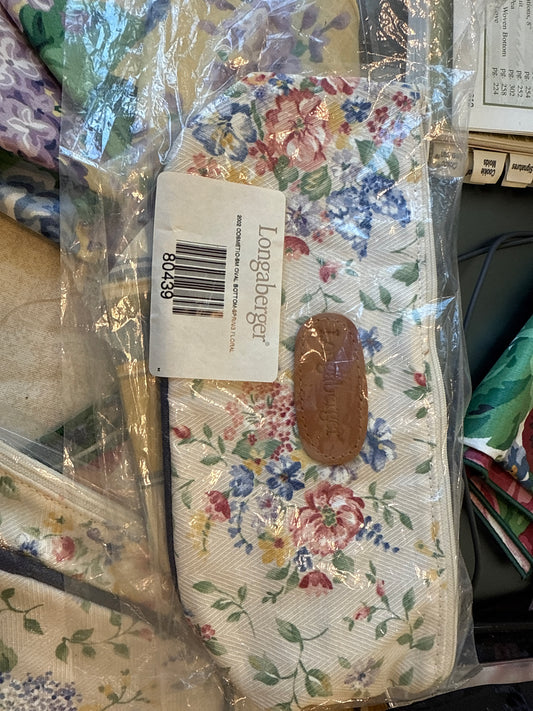 Longaberger cosmetic bag in spring floral