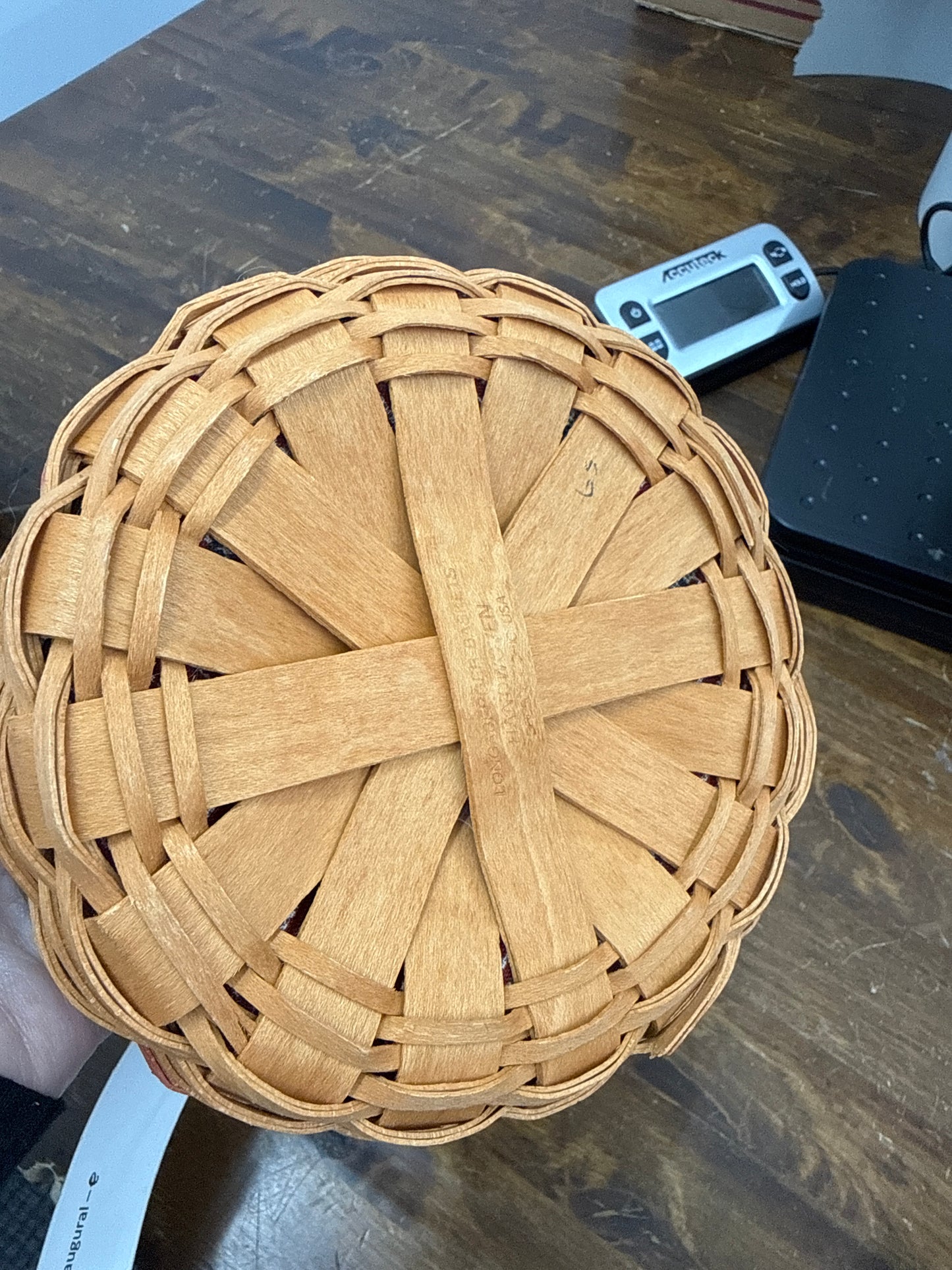 Longaberger 1997 inaugural basket with liner and protector