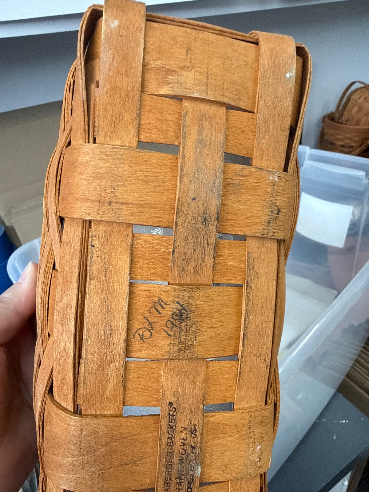 Longaberger medium key basket with protector