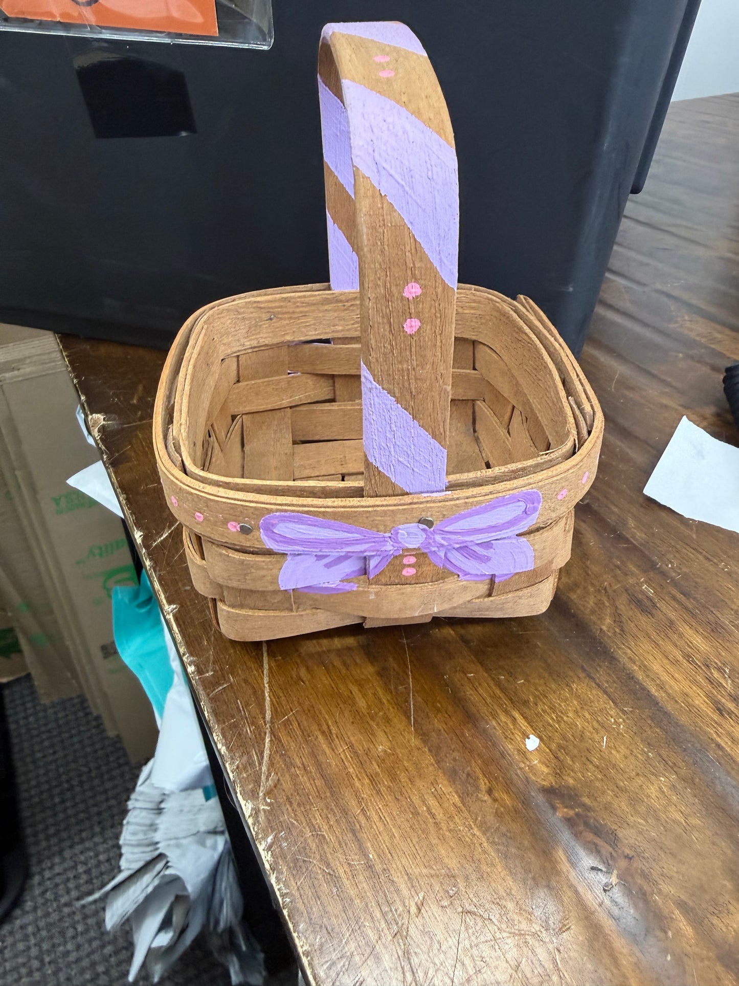 Longaberger painted basket