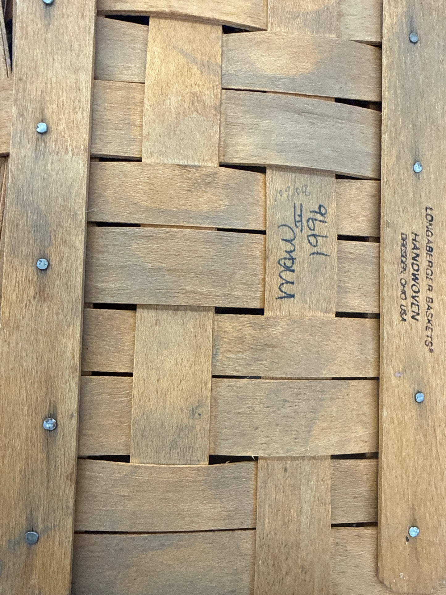 Longaberger Father’s Day address basket with lid - basket is a little dusty