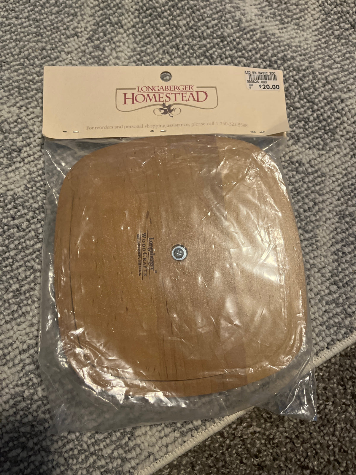 Longaberger warm basic lid
