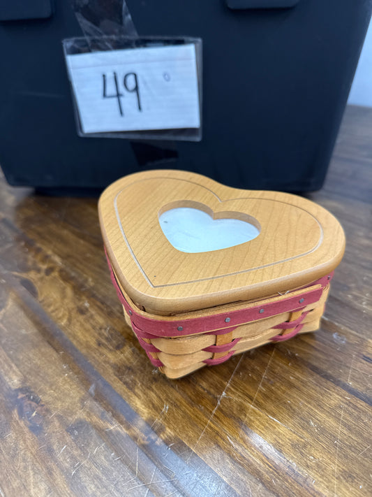 Longaberger little love with liner, protector, and lid