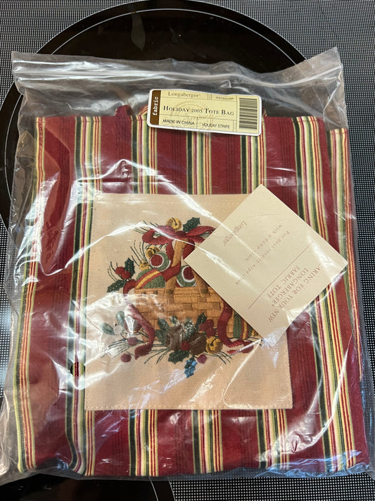 Longaberger 2005 holiday tote bag
