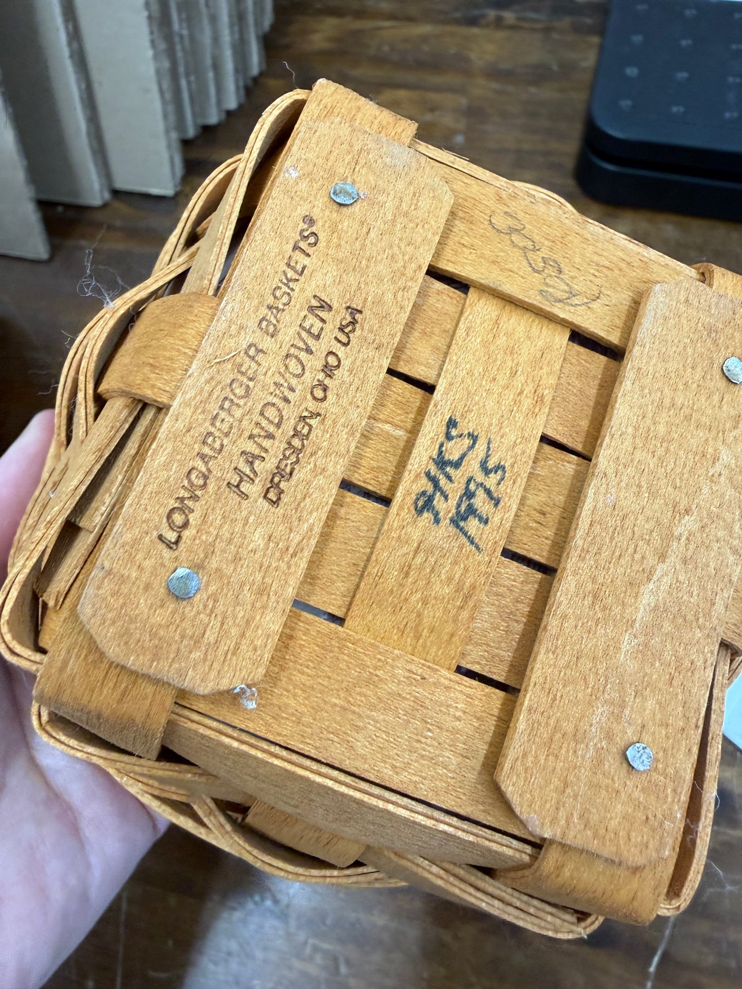 Longaberger thyme basket with liner and protector