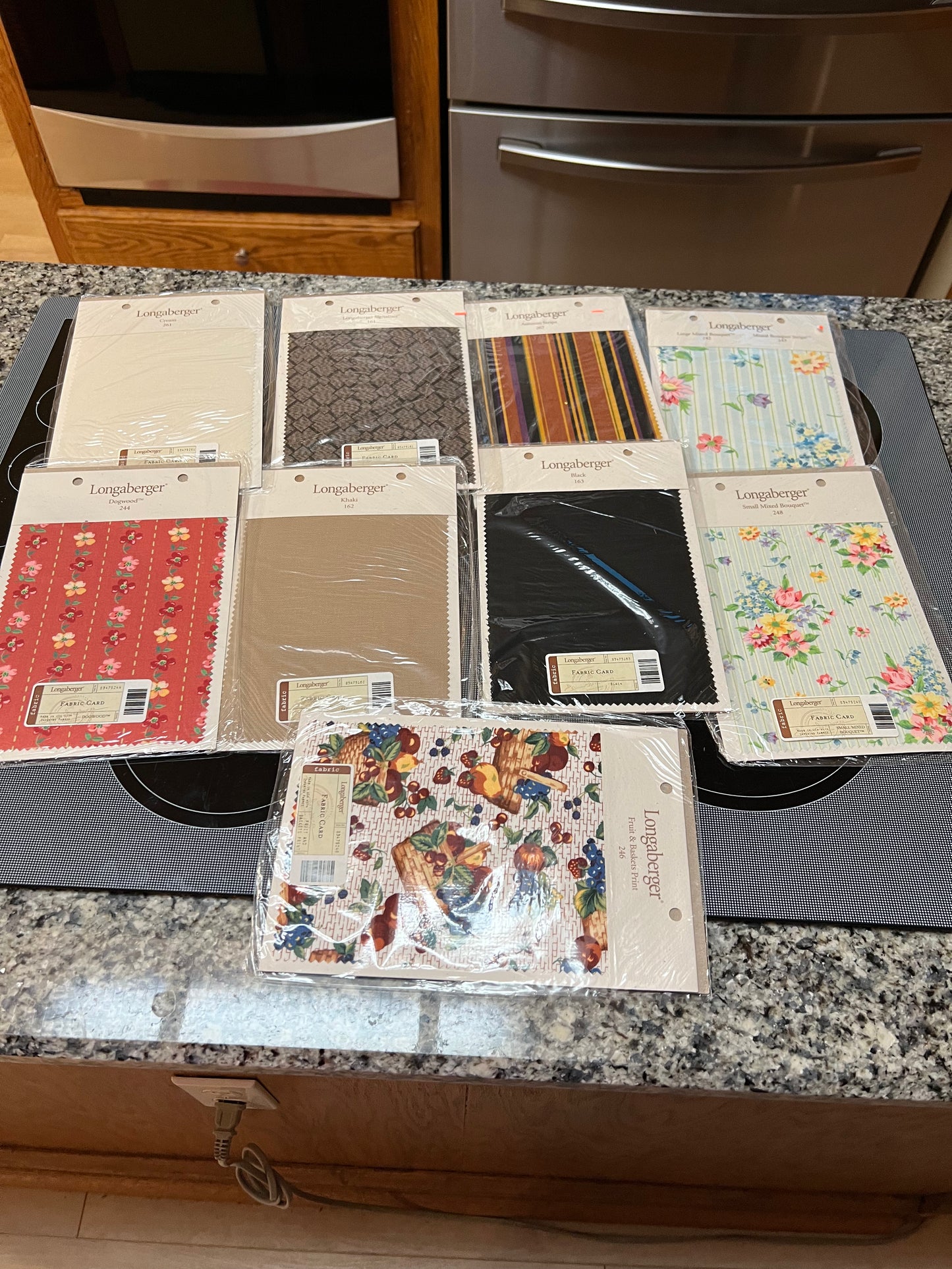 Longaberger lot of fabric samples