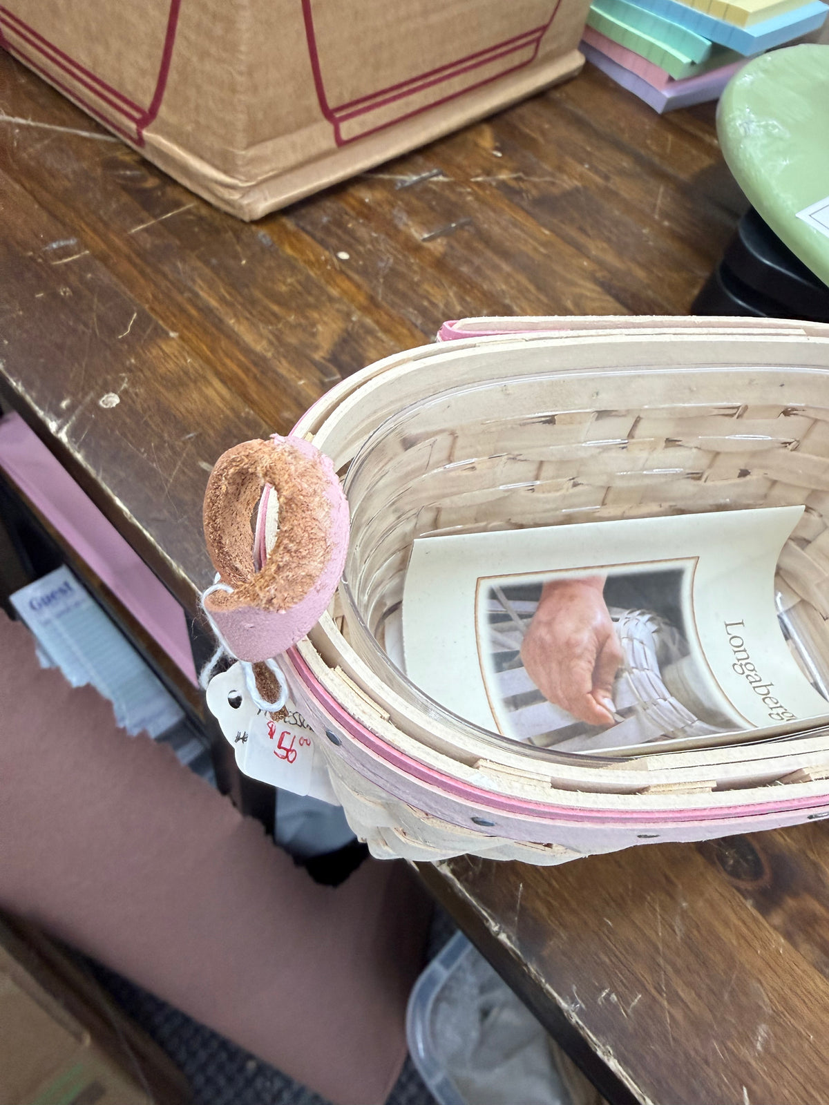 Longaberger 2005 horizon of hope with protector (edge of basket has some damage as shown)
