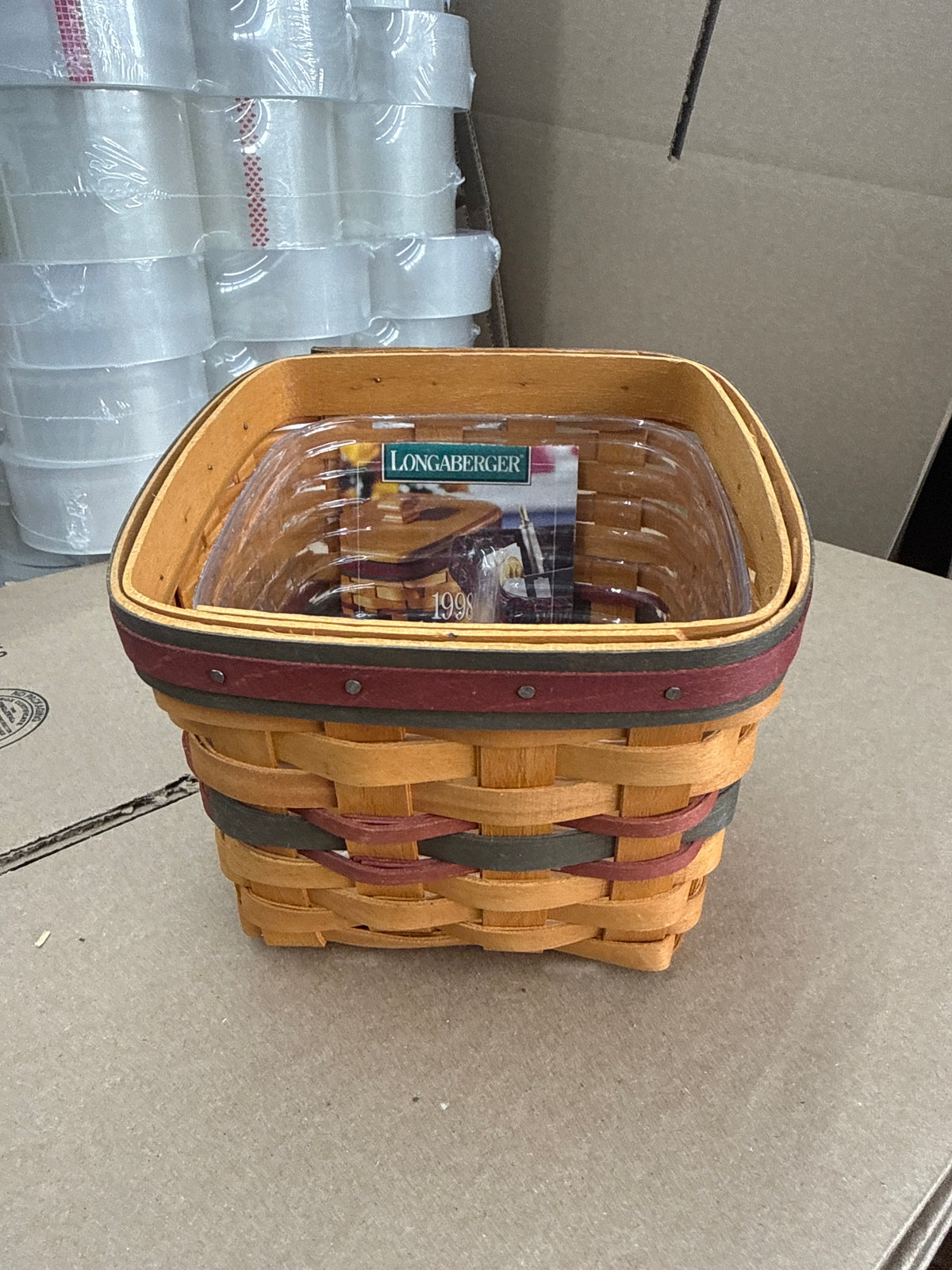 Longaberger Father’s Day finders keepers basket with protector