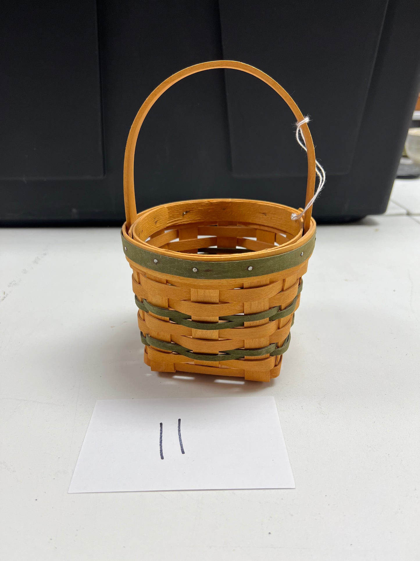 Longaberger green weave measuring basket