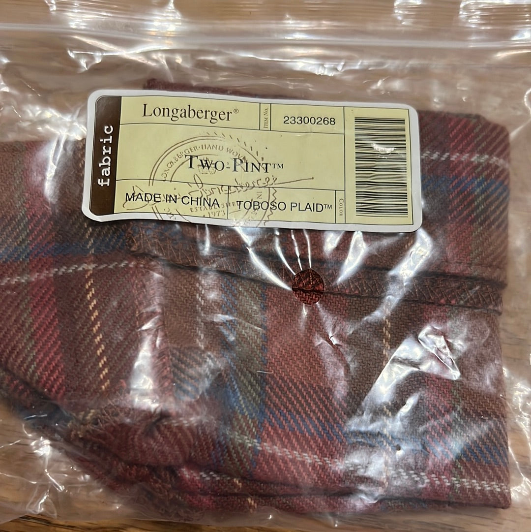 Longaberger two pint liner in toboso plaid