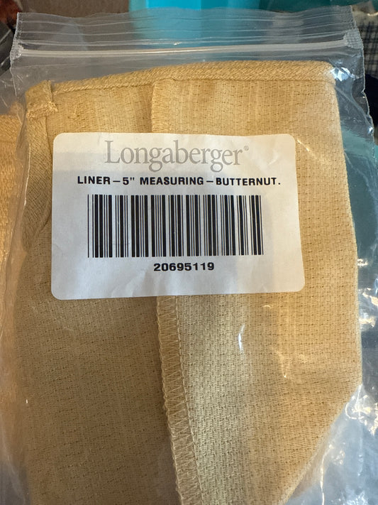 Longaberger 5” measuring liner in butternut