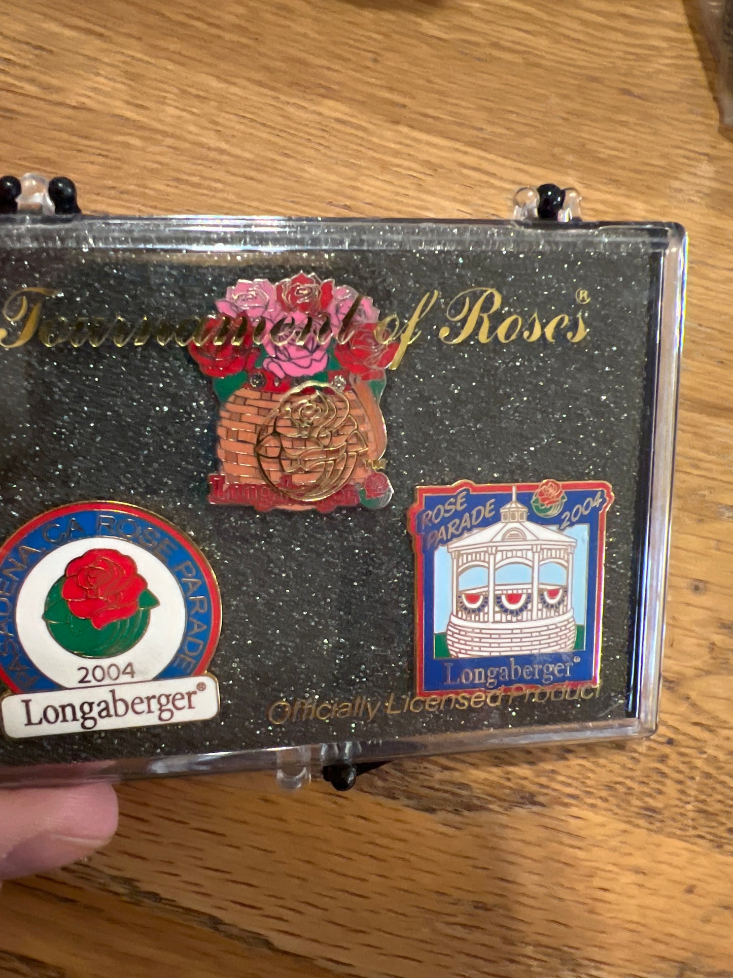 Longaberger tournament of roses pin set