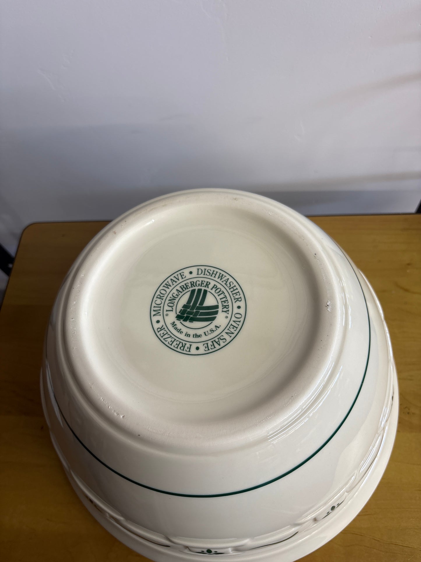 Longaberger XL Mixing Bowl in Heritage Green