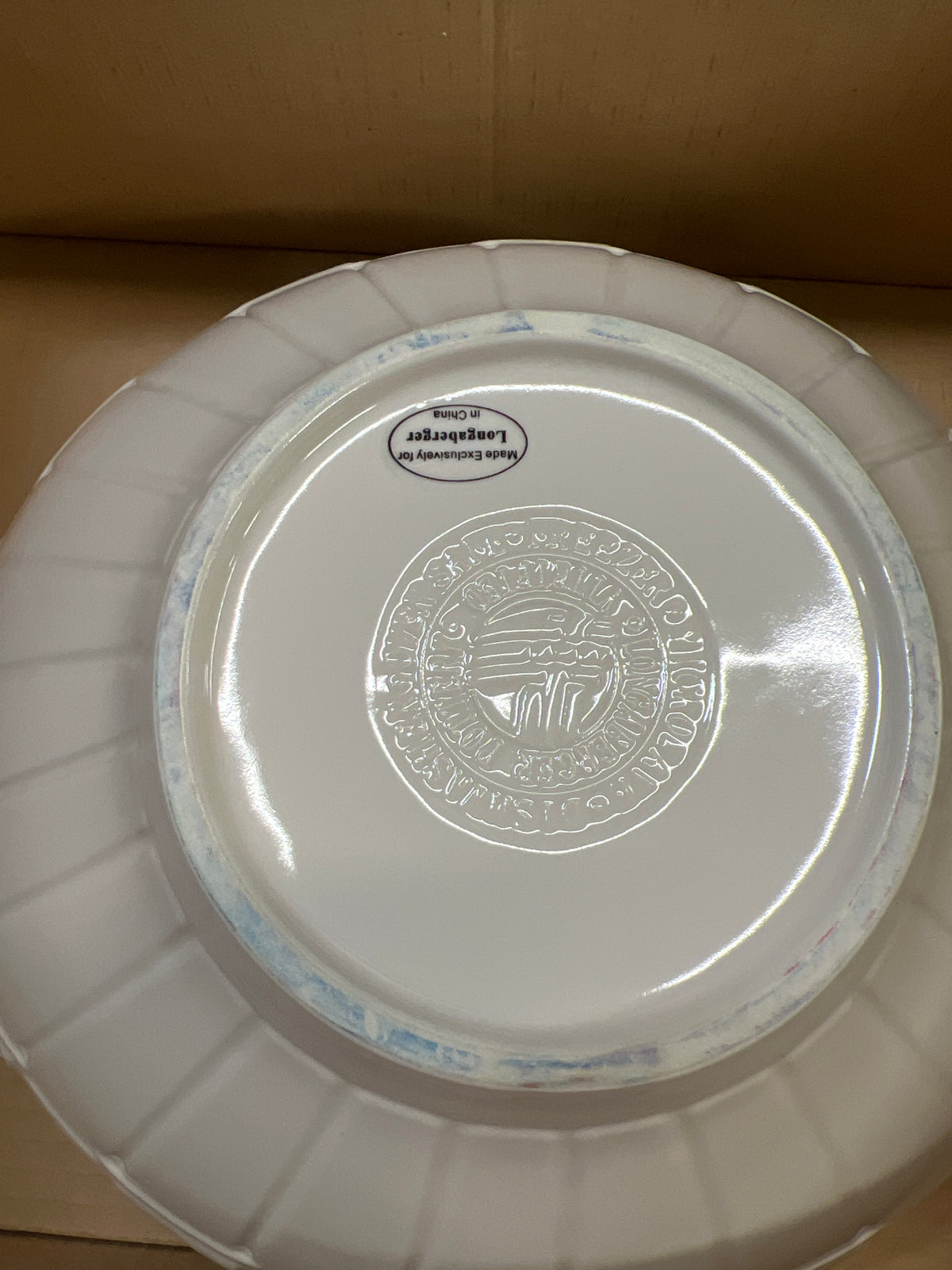 Longaberger woven traditions contour bowl in ivory