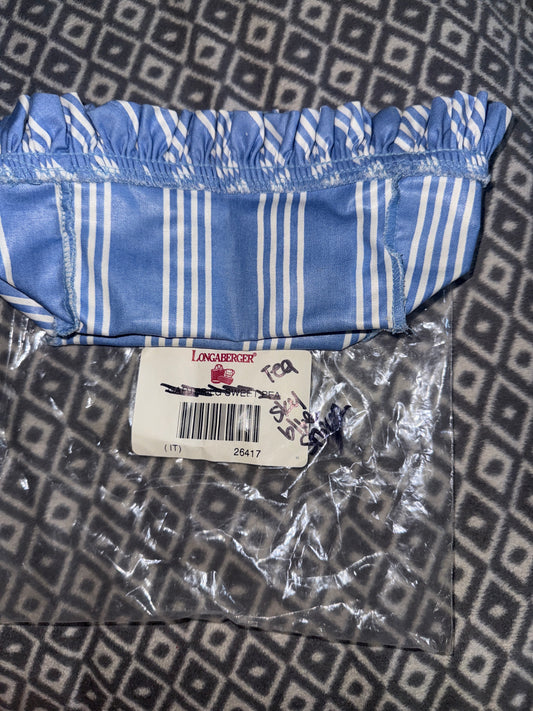 Longaberger Tea Liner in Sky Blue Stripe