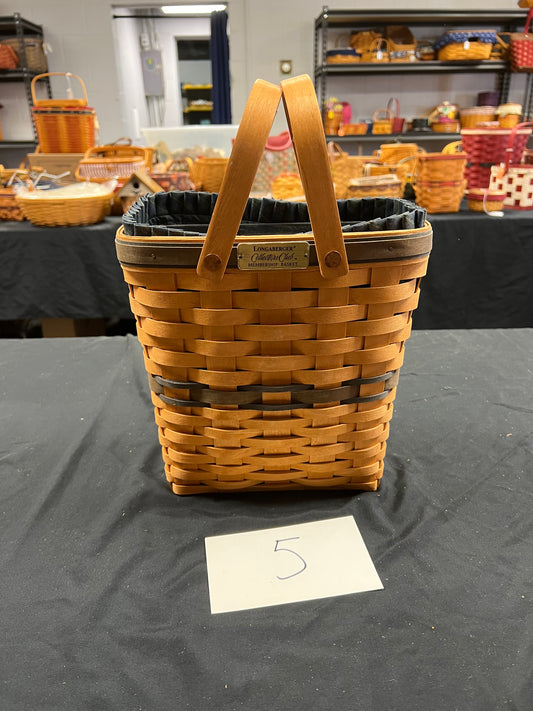 Longaberger Collectors Club membership basket with liner & protector