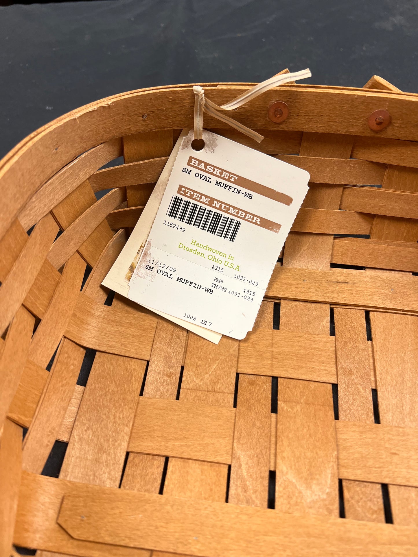 Longaberger Oval Muffin Basket