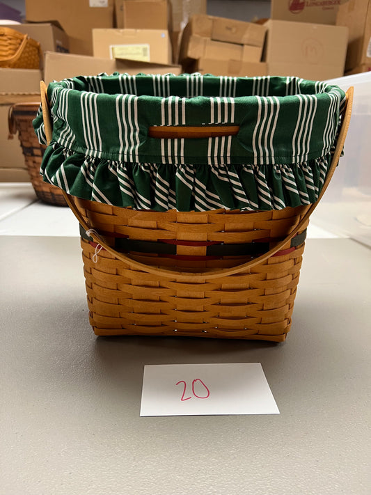 Longaberger winter wishes hostess basket with liner & protector